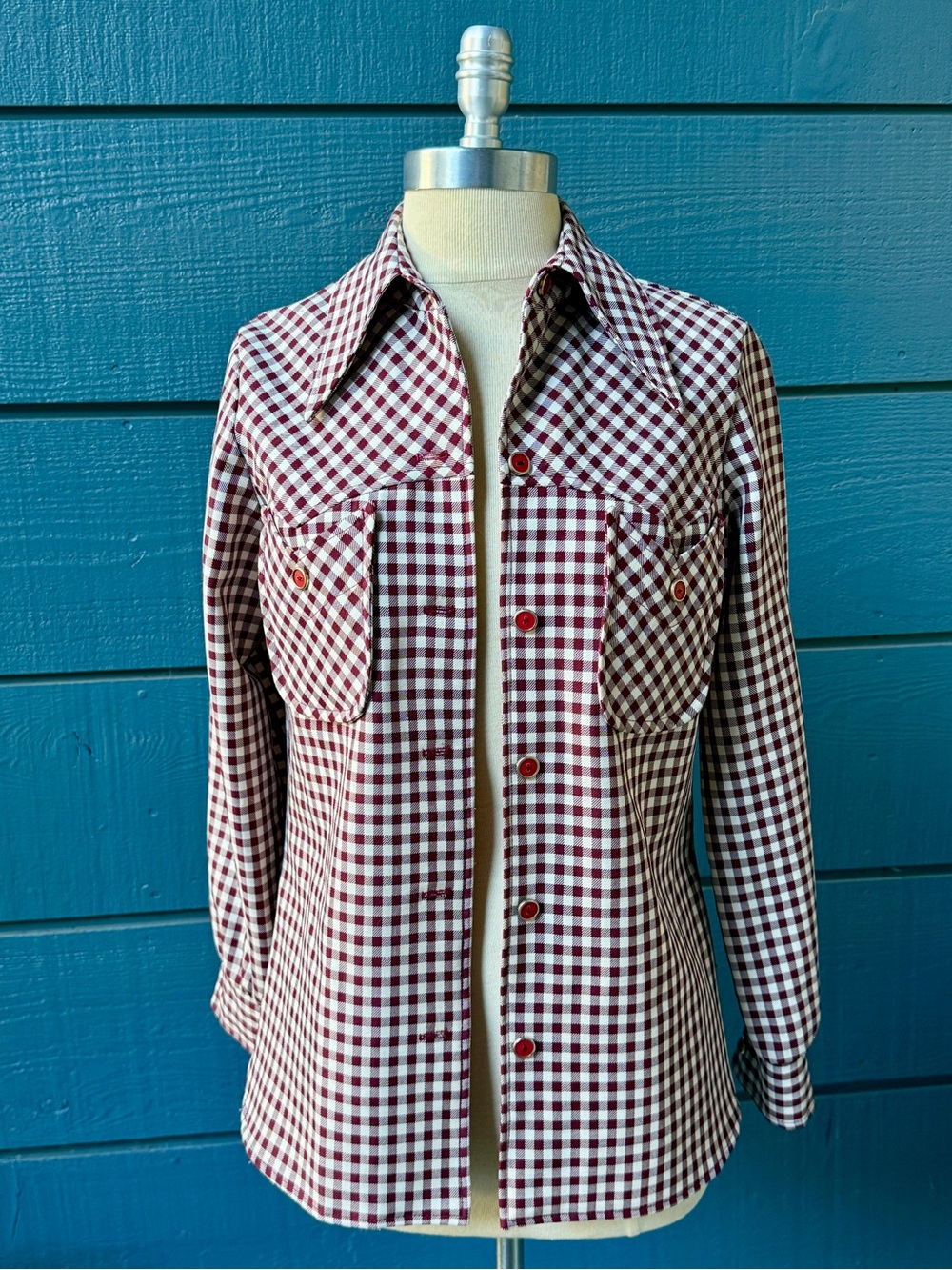 Vintage 70s dagger collar Western Shacket 💙